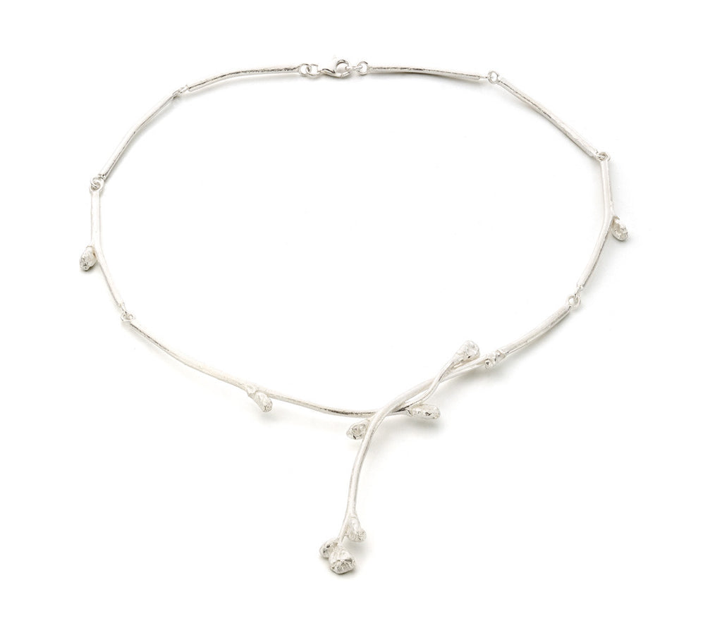 halsketting knoop in zilver