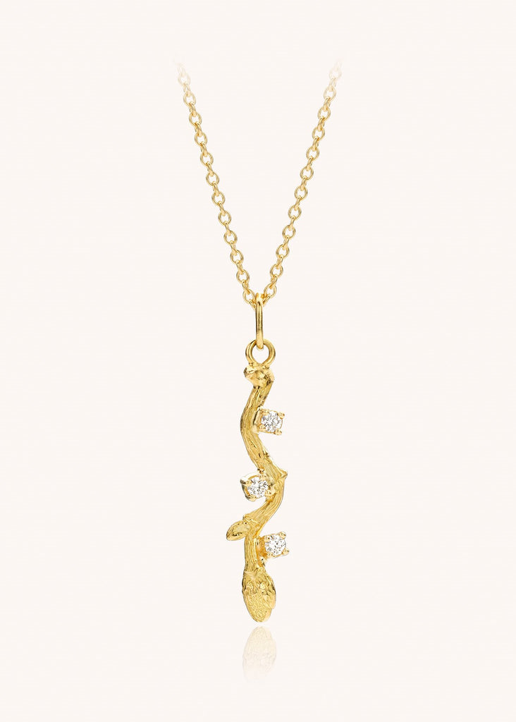 hanger in geelgoud met diamant